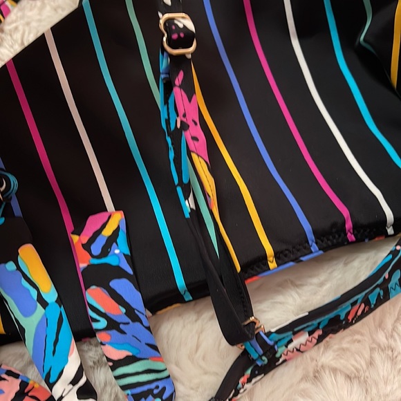 Vera Bradley Reversible Swimwear Swim Halter Top Medium (8-10) - Picture 8 of 9